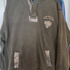 Bass Pro Shops Forest Green Men's Zip-Up Sweater